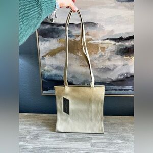 Chic Vintage Beige Shoulder Bag by Allan Edward